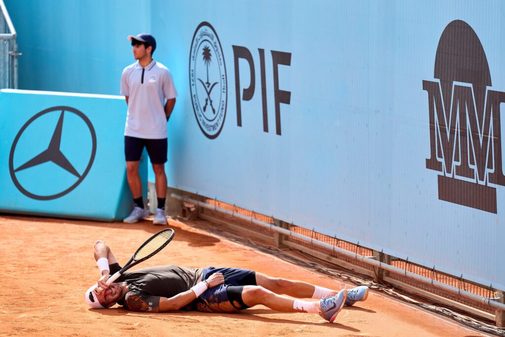 Terence Atmane, con calambres en el Masters 1000 de Madrid | MMO