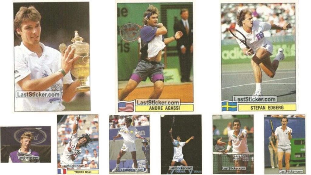 Sitckers from the Panini Tennis album