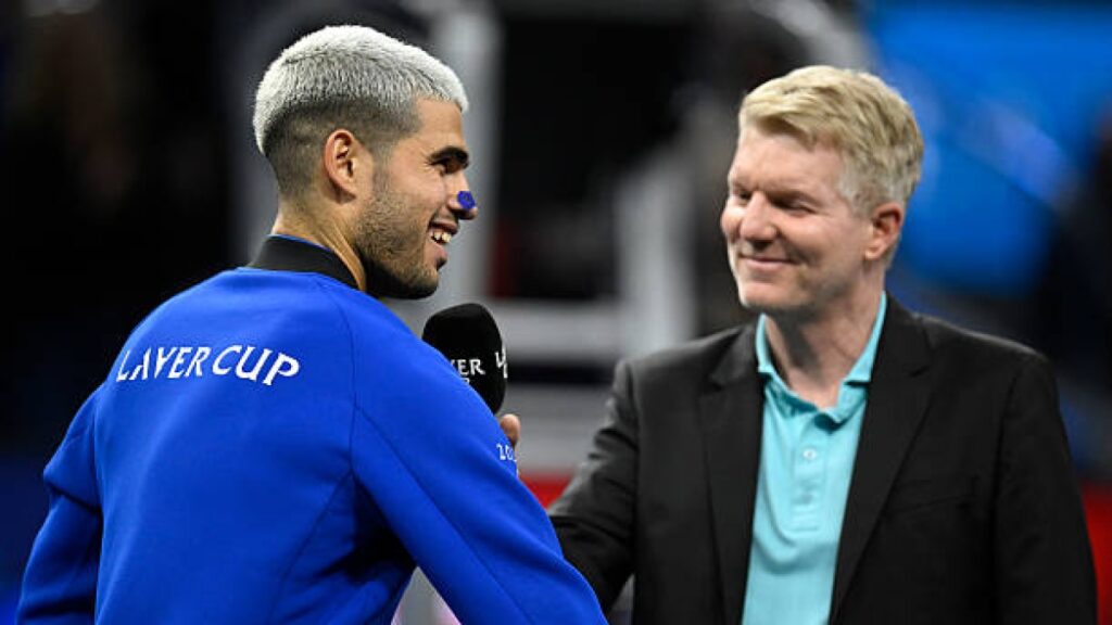Carlos Alcaraz y Jim Courier.