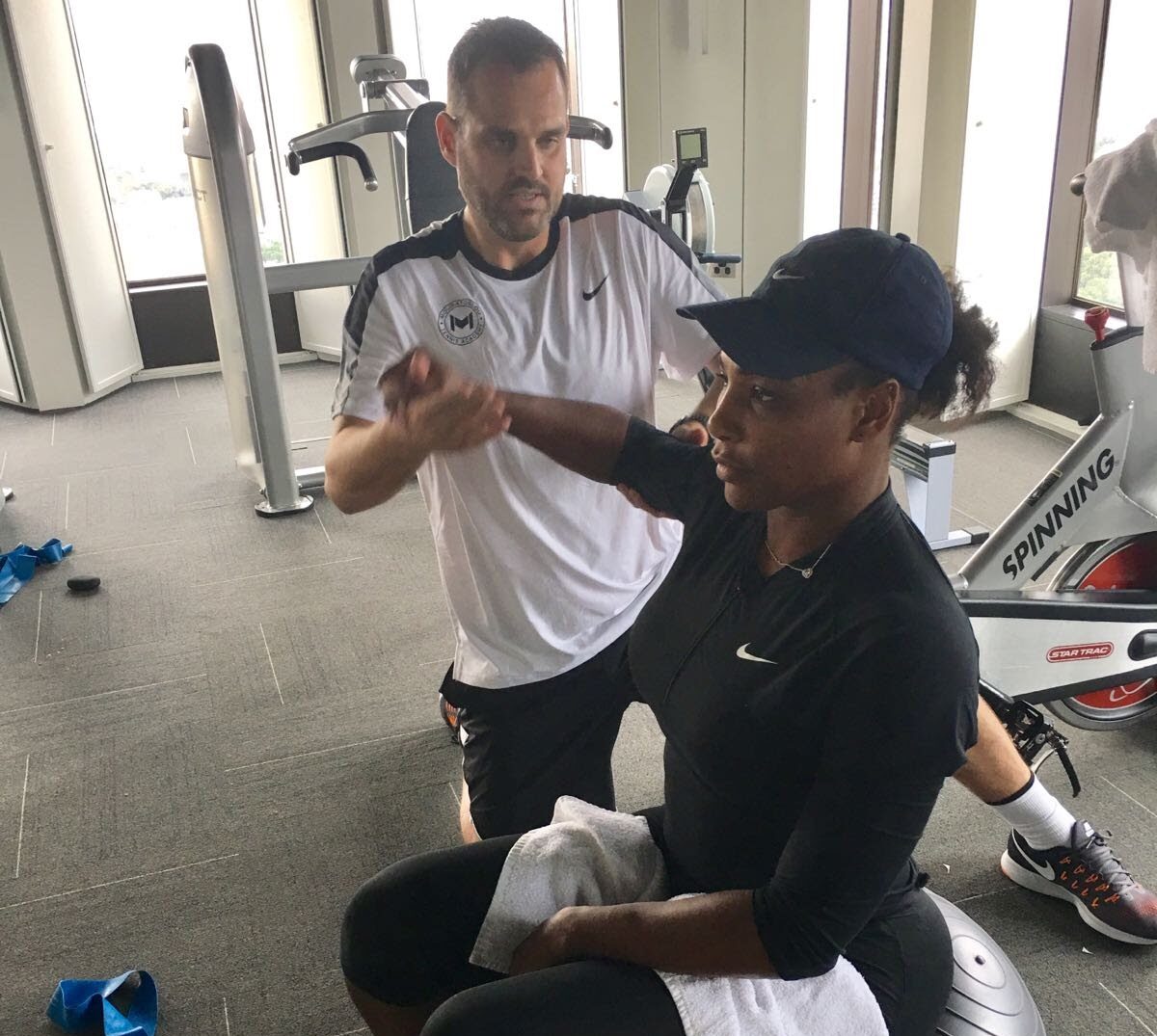 Rubén Mateu, durante su época con Serena Williams | Cedida