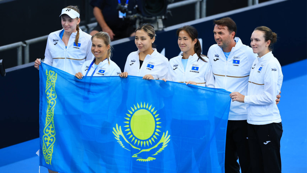El equipo kazajo en la Billie Jean King Cup